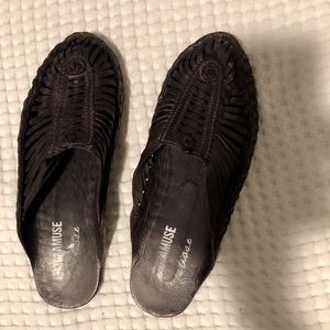 Free People Leather Slip On Mule Sandal